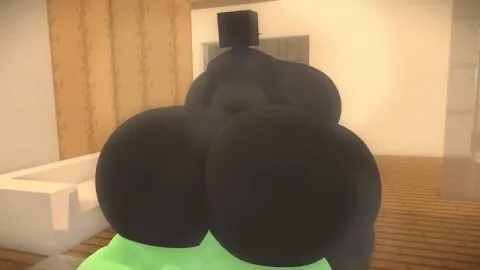Enderman and Enderwoman (Minecraft) — 1Futa, 1Girls and Ass