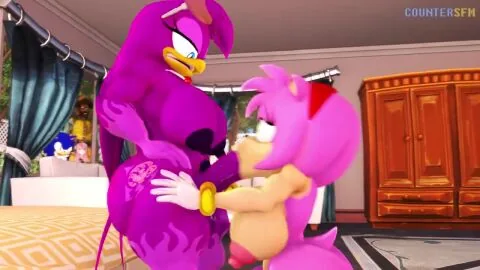 Amy Rose and Wave The Swallow (Sega) — Anthro, Anthro On Anthro and Anthro Penetrated