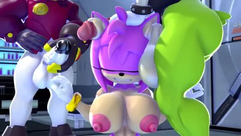 Amy Rose (Sega) — 1Boy, 1Futa and 1Girls