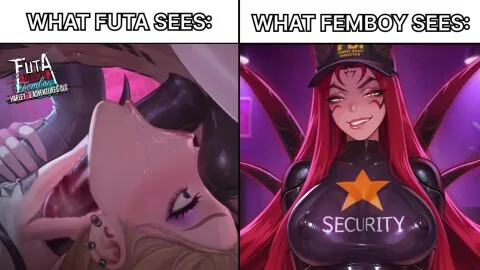 1Femboy, 1Futa and Ai Generated Futanari Scene
