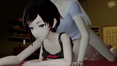 Blake Belladonna and Cinder Fall (Rwby) — 1Futa, 7Girls and Anal