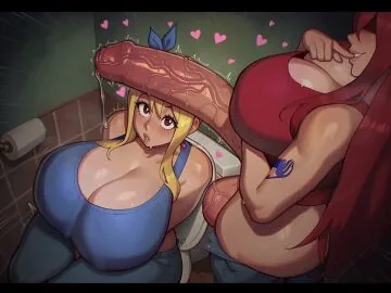 Erza Scarlet and Lucy Heartfilia — 2Girls, Ai Generated and Blonde Hair