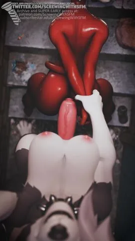 Helluva Boss Futanari Scene: 1Boy, 1Futa and Anal