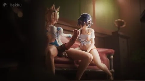 Zenless Zone Zero Futanari Scene: 1Female, 1Futa and 1Girl