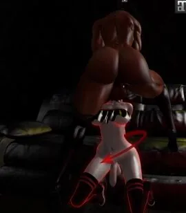 Second Life Futanari Scene: Aura, Bangs and Bangs Hair with Mouth Fuck
