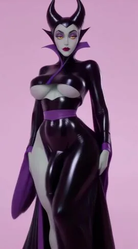 Malefica (Disney) — 1Ragazza, Generata AI e Vestito Nero