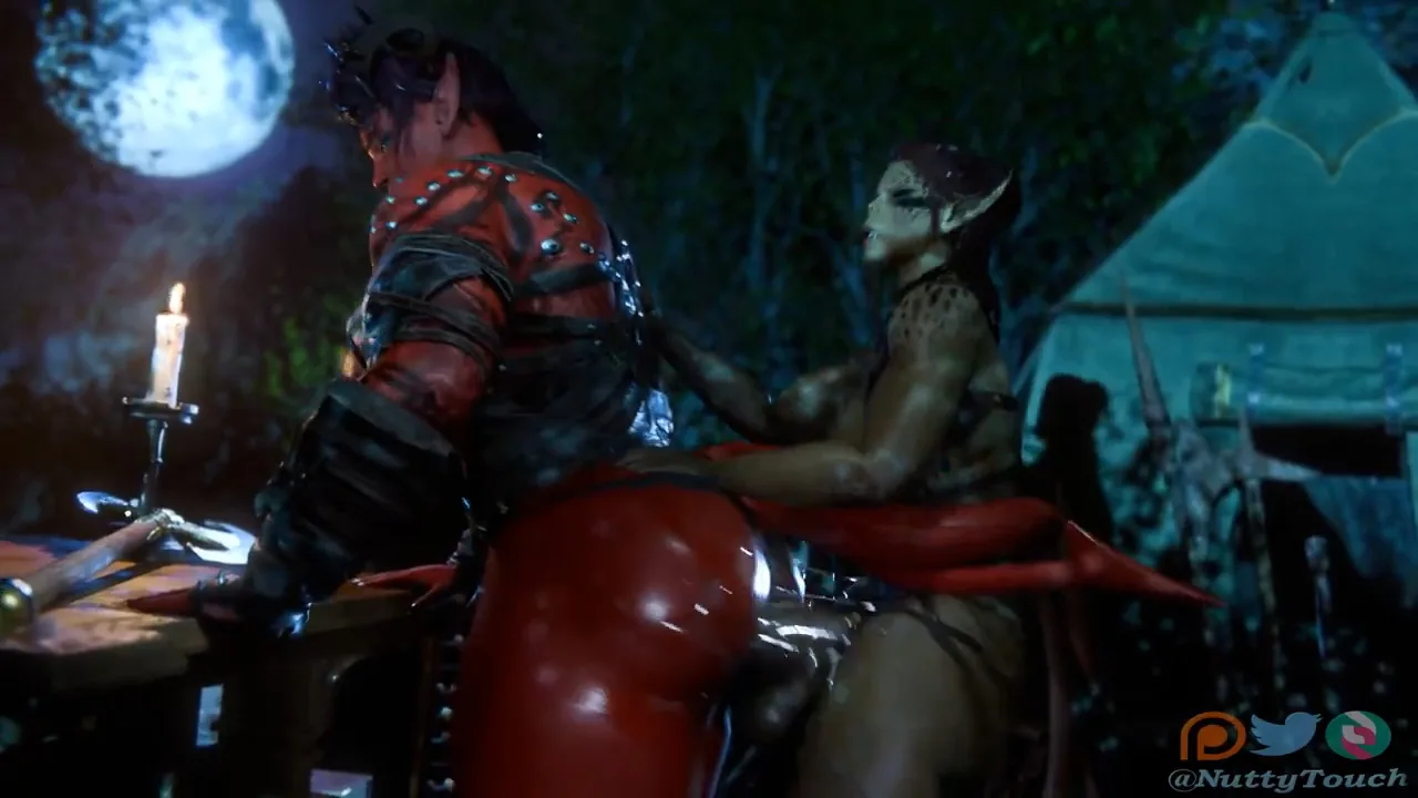 Futa Lae’zel fucking Karlach from behind