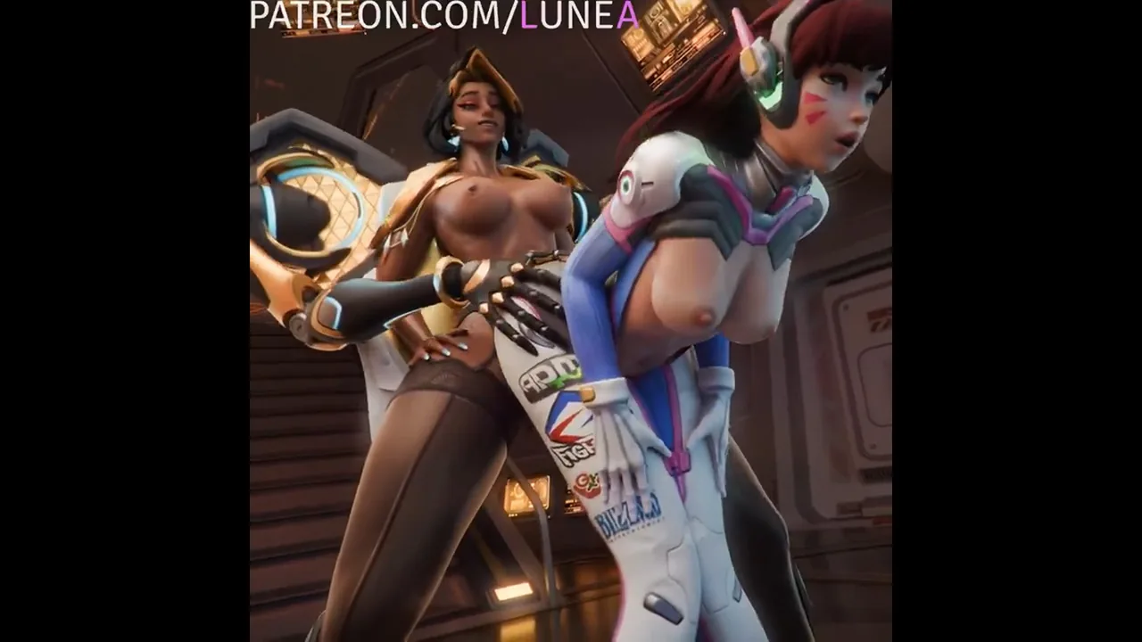 Futa Domina fucking D.va from behind
