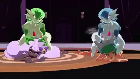 Gardevoir and Pokemon — 2Futas, 2Girls and Backshots