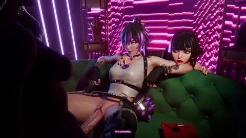Fortnite Futanari Scene: 2Girls, 2Girls1Boy and Carletta (Fortnite)