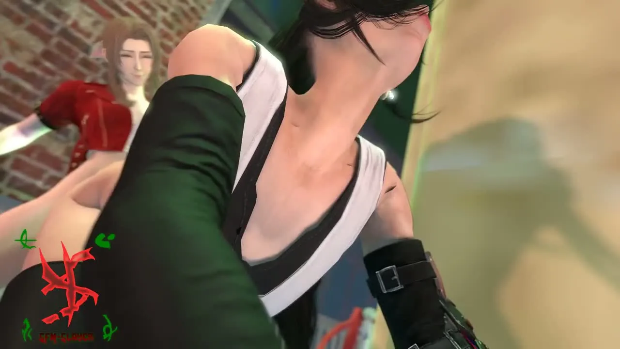 Futa Aerith fucking Tifa
