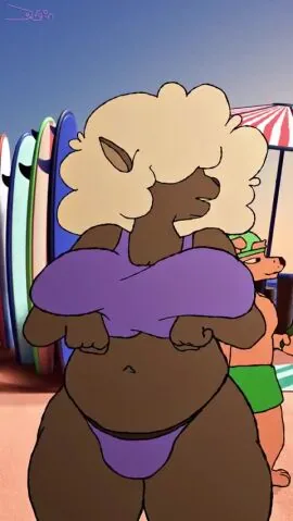 1Girls, Anthro and Big Breasts Futanari Scene