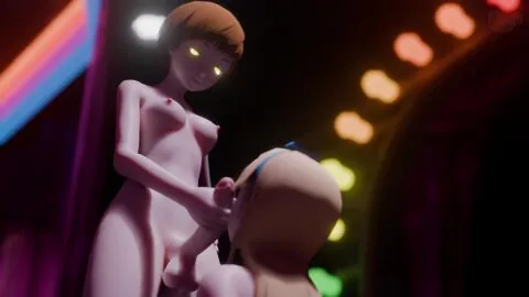 Shadow and Shadow Chie (Persona) — 1Boy1Futa, 1Futa1Boy and Blonde-Haired Male