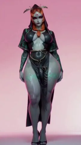 Midna (The Legend Of Zelda) — 1Girl, Ai Generated and Black Footwear