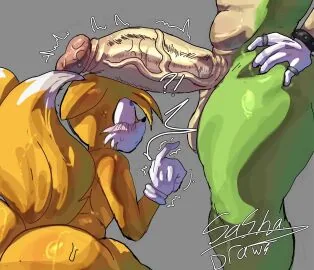 Sega Futanari Scene: 1Boy, 1Futa and Anthro
