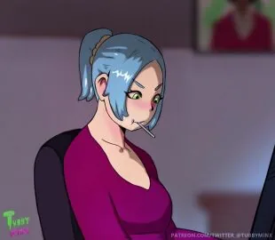 2Girls, Annabelle (Fellatrix) and Big Penis Futanari Scene