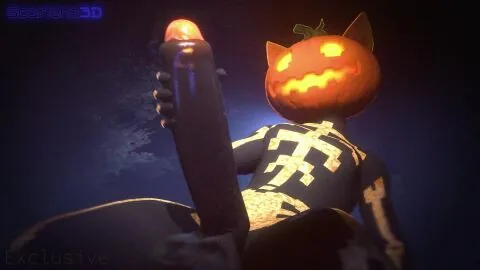 Fortnite Futanari Scene: Bodysuit, Cock and Cum