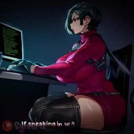 Ada Wong and Sombra (Overwatch) — 1Futa, 1Girls and 2Girls with Handprint