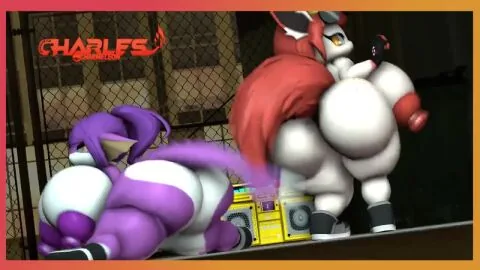 Eeveelution and Flareon (Game Freak) — 2Futas, 2Girls and Anthro