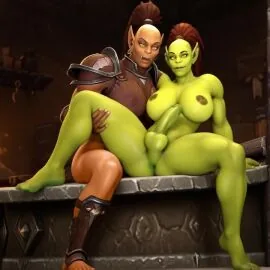 Orc (Warcraft) — 1Futa, Abs and Ai Generated with Gold Eyes