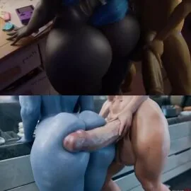 Liara T'Soni et Femshep — Focus Cul, Cul et Claque cul claquant