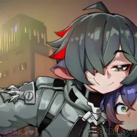 Moon (Virtual Youtuber) — 1Boy, 2Girls and Ahe Gao