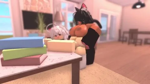 Roblox Futanari Scene: 1Futa, 1Girls and Bent Over