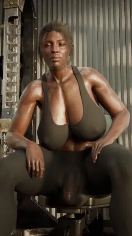 1Futa, Abs and Athletic Futanari Scene
