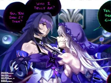 1Futa, 1Girls and Acheron (Honkai: Star Rail) Futanari Scene