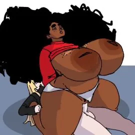 1Futa, 1Girls and Big Breasts Futanari Scene