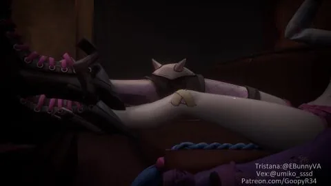 Jinx and Tristana (League Of Legends) — 1Futa, 2Girls and After Sex