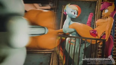 Rainbow Dash and Scootaloo (Friendship Is Magic) — 2Futas, Anal and Anal Sex