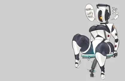 Chell and Glados (Portal (Series)) — 1Futa, 1Girls and Anus