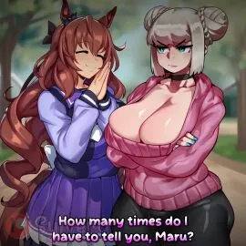 Umamusume Futanari Scene: 1Boy, 1Girl and 2Girls