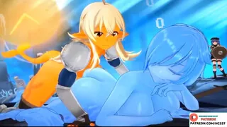 SLIME GIRL HARD FUCKED BY FUTANARI IN THE DUNGEON - THE HOTTEST FUTA HENTAI ANIMATION 60FPS