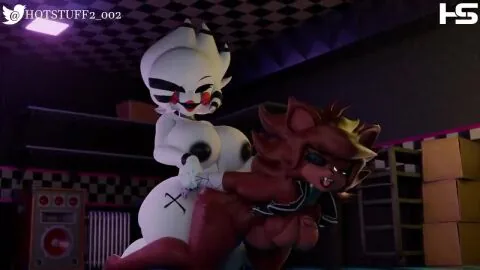 Foxy and Marionette — 1Futa, 1Girls and 2Girls