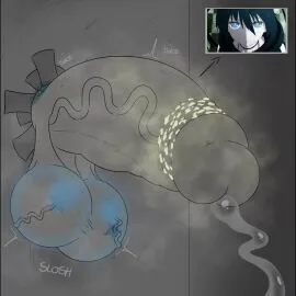 Black Rock Shooter (Black Rock Shooter) — 10 Seconds, 1Futa and Big Balls