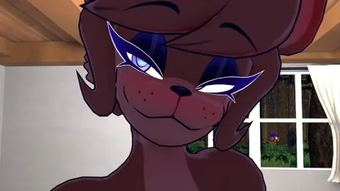 Vrchat Futanari Scene: Anthro, Big Balls and Big Breasts