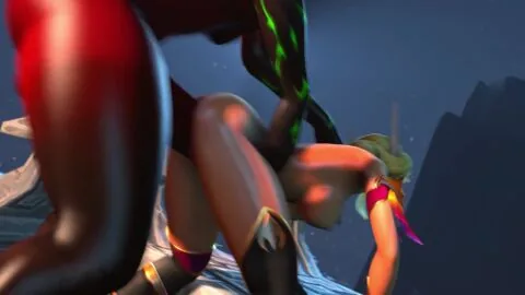 Blood Elf and Draenei (Blizzard Entertainment) — 1Futa, 1Futa1Girl and 1Futanari