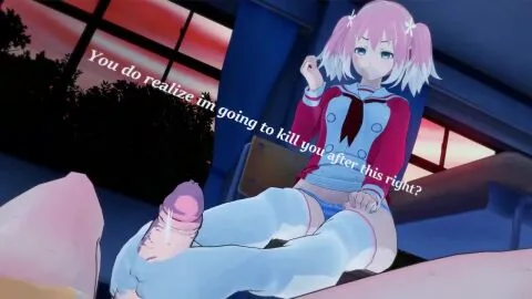 1Futa, 1Girls and Blue Eyes Futanari Scene