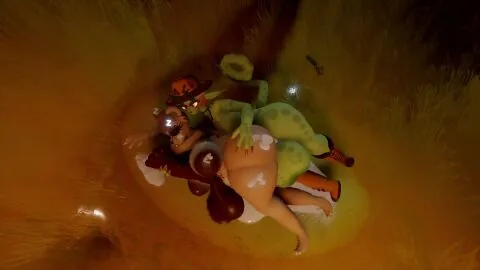 Cum, Futanari and Lioness Futanari Scene
