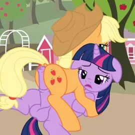 Applejack and Twilight Sparkle (Hasbro) — Ai Voice Acted, Anus and Ass