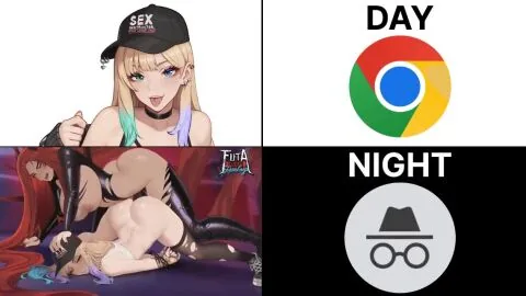 1Femboy, 1Futa and 1Futanari Futanari Scene