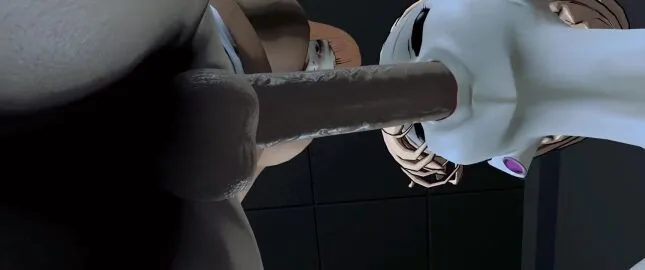 Blowjob, Blowjob Face and Deepthroat Futanari Scene