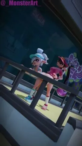 Callie and Inkling (Nintendo) — Ass Waves, Back View and Backshots