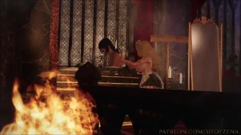 Skyrim Futanari Scene: 1Futa, 2Girls and Bath