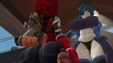 Team Fortress 2 Futanari Scene: 1Boy, 1Futa and Anal