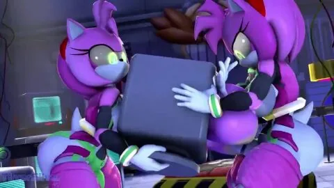 Amy Rose (Sonic (Series)) — 1Girl, 2Futas and Anal
