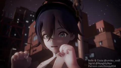Zenless Zone Zero Futanari Scene: 1Girls, 2Futas and Absurdly Large Cock