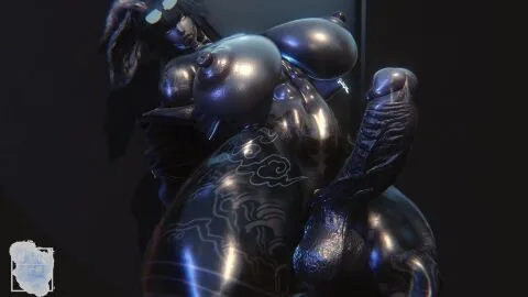 Hyur and Viera (Final Fantasy) — Breasts, Brown Hair and Cockslap